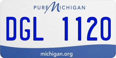 MI license plate DGL1120