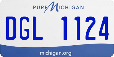 MI license plate DGL1124