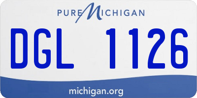 MI license plate DGL1126
