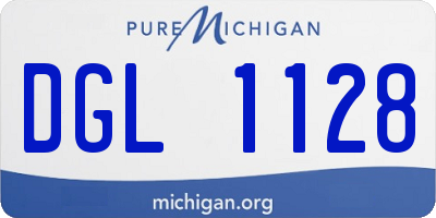 MI license plate DGL1128
