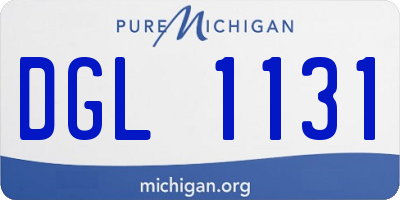 MI license plate DGL1131