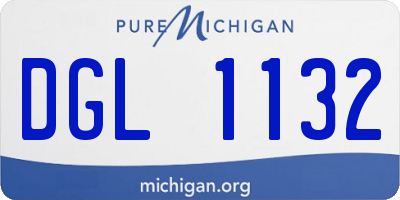 MI license plate DGL1132