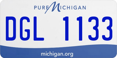 MI license plate DGL1133