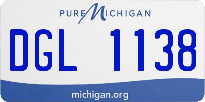 MI license plate DGL1138