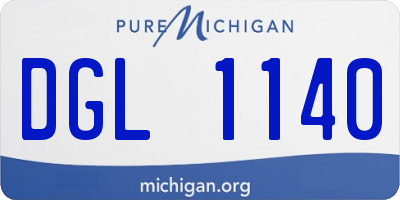 MI license plate DGL1140