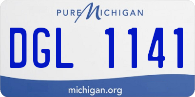 MI license plate DGL1141