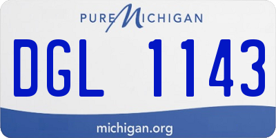 MI license plate DGL1143