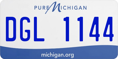 MI license plate DGL1144