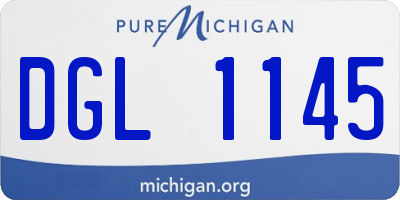 MI license plate DGL1145