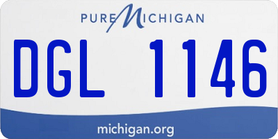 MI license plate DGL1146
