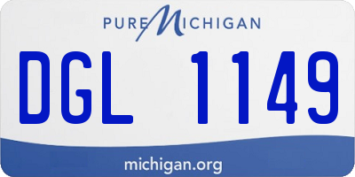 MI license plate DGL1149