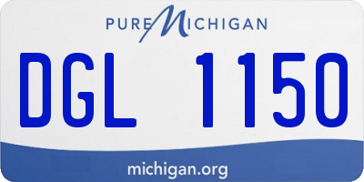 MI license plate DGL1150