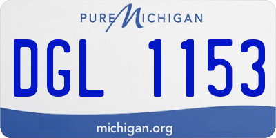 MI license plate DGL1153