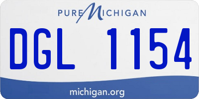 MI license plate DGL1154