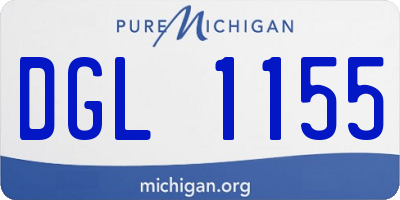 MI license plate DGL1155