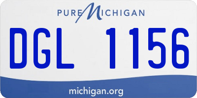 MI license plate DGL1156