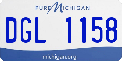 MI license plate DGL1158