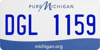 MI license plate DGL1159