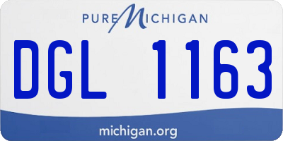 MI license plate DGL1163