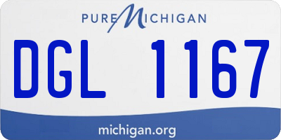 MI license plate DGL1167