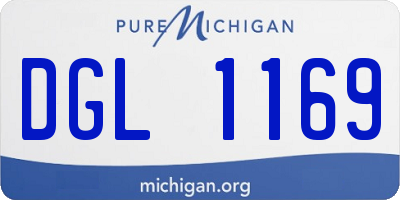 MI license plate DGL1169