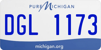 MI license plate DGL1173