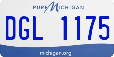 MI license plate DGL1175