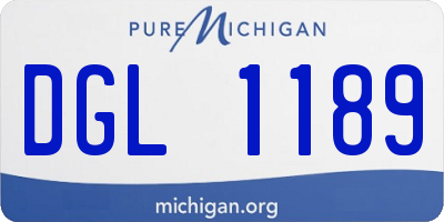 MI license plate DGL1189