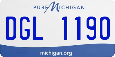 MI license plate DGL1190