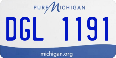 MI license plate DGL1191