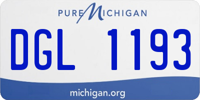 MI license plate DGL1193