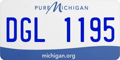 MI license plate DGL1195