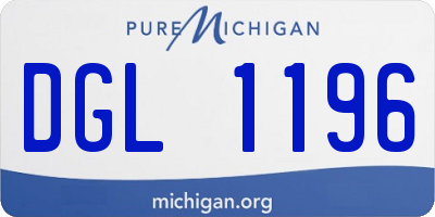 MI license plate DGL1196