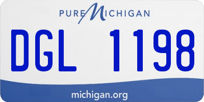 MI license plate DGL1198