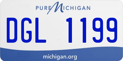 MI license plate DGL1199