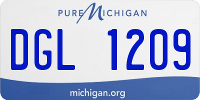 MI license plate DGL1209