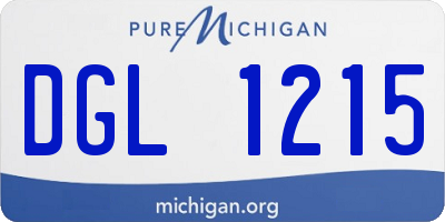 MI license plate DGL1215