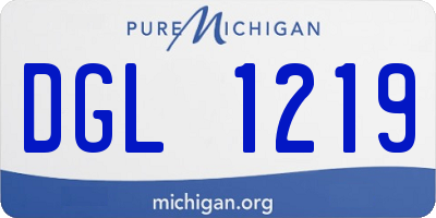 MI license plate DGL1219