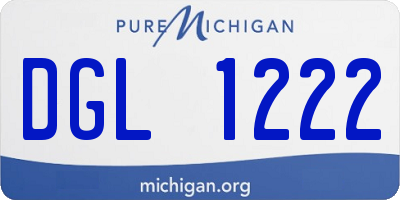 MI license plate DGL1222