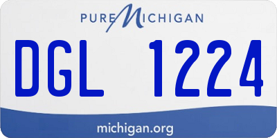 MI license plate DGL1224