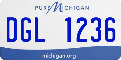 MI license plate DGL1236