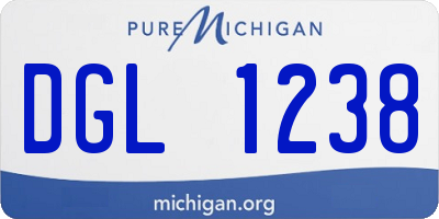 MI license plate DGL1238