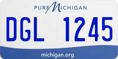 MI license plate DGL1245