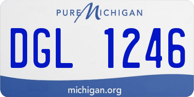 MI license plate DGL1246