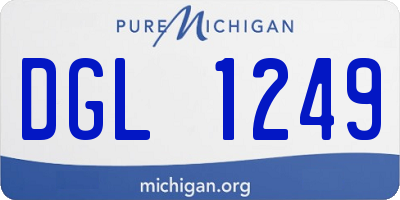 MI license plate DGL1249