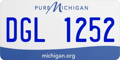 MI license plate DGL1252