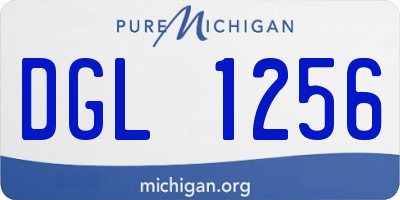 MI license plate DGL1256