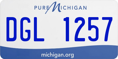 MI license plate DGL1257