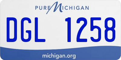 MI license plate DGL1258