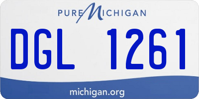 MI license plate DGL1261